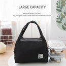 Simple Monochromatic Reusable Thermal Lunch Bag Waterproof Insulated Food Pounch with Handles for Bento Lunch Box Picnic Travel