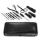 12-Piece Matte Steel Manicure Implement Set Portable Pedicure Tool Kit Fingernail Toenail Scissors Hand Foot Nail Clippers Nail Care Kit with Cuticle Tool PU Travel Case