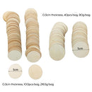 100Pcs 50mm Wooden Circles Round Wedding Craft Card Making Scrapbooking Decoration