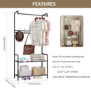 Carbon Steel Rod Hanging Clothes Garment Rack Organizer Indoor Hanger