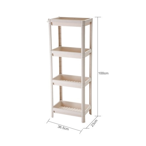 4-Tier Hollow Frame Plastic Storage Rack