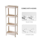 4-Tier Hollow Frame Plastic Storage Rack