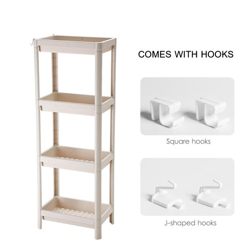 4-Tier Hollow Frame Plastic Storage Rack