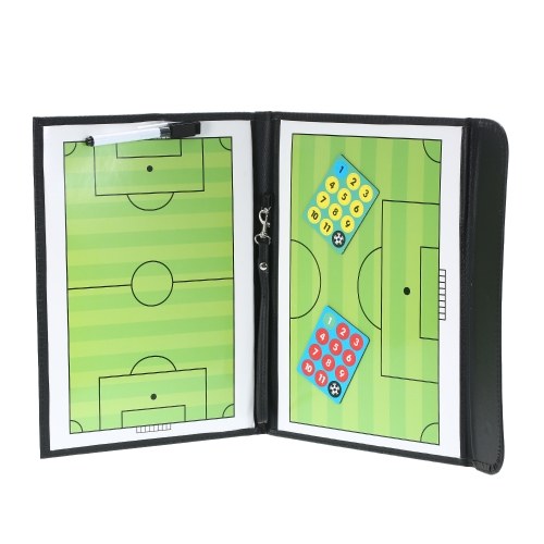 Football Coaches Magnetic Tactic Board Foldable Strategy Clipboard with a Write Wipe 2-in-1 Pen (Football)