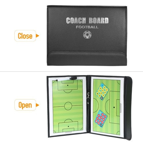 Football Coaches Magnetic Tactic Board Foldable Strategy Clipboard with a Write Wipe 2-in-1 Pen (Football)