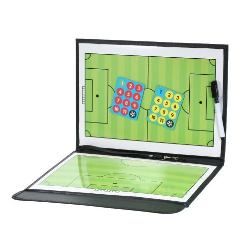 Football Coaches Magnetic Tactic Board Foldable Strategy Clipboard with a Write Wipe 2-in-1 Pen (Football)