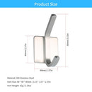 Robe Towel Wall Hanger  Coat  Hooks Stainless Steel Rack