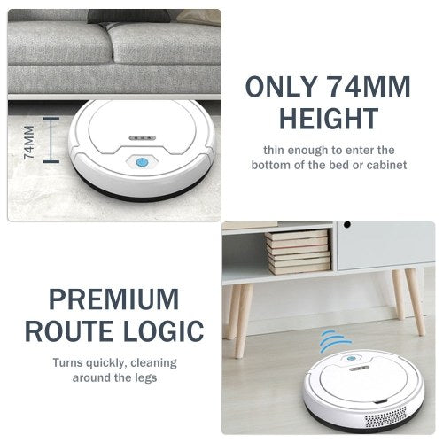 1800Pa Vacuum Robotic Cleaner Intelligent Sweeper Mop Vacuum Robot