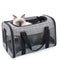 Portable Pet Cats Dogs Travel Carrier Breathable Foldable Pet Carrier Bag with Fleece Mat Large Space Easy Carry on Luggage for Weight less than 7.5kg