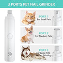 Electric Pet Nail Grooming Trimmer Dog Pet Nail Grinder Clipper for Dog Cat Pet Paws with 2 Speed LED Light