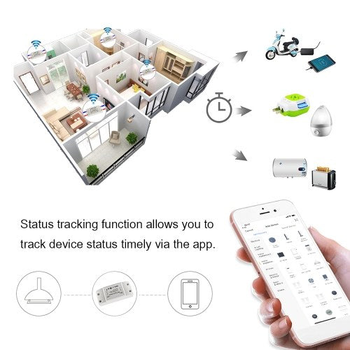 WIFI Intelligent Home Switch Multifunctional DIY Breaker Module APP Remote Control Switch with Timer Function