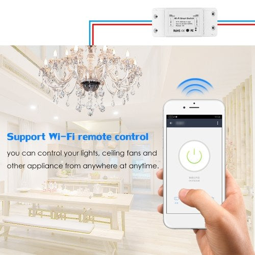 WIFI Intelligent Home Switch Multifunctional DIY Breaker Module APP Remote Control Switch with Timer Function