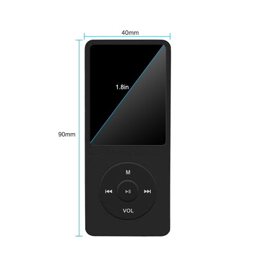 مشغل MP3/MP4 مشغل موسيقى 64 جيجا بايت شاشة 1.8 بوصة مشغل موسيقى MP3 محمول مع مسجل صوت راديو FM