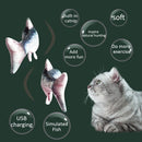 Electric USB Charging Simulation Fish Cat Toy Funny Interactive Pets Cats Catnip Toys for Cat Kitty Kitten-Perfect for Biting Chewing Kicking