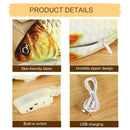 Electric USB Charging Simulation Fish Cat Toy Funny Interactive Pets Cats Catnip Toys for Cat Kitty Kitten-Perfect for Biting Chewing Kicking