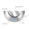 High Precision Scale Kitchen Scale 11lb/ 5kg Food Scale with Bowl Timer Temperature Display 5 Units Multifunction Scale