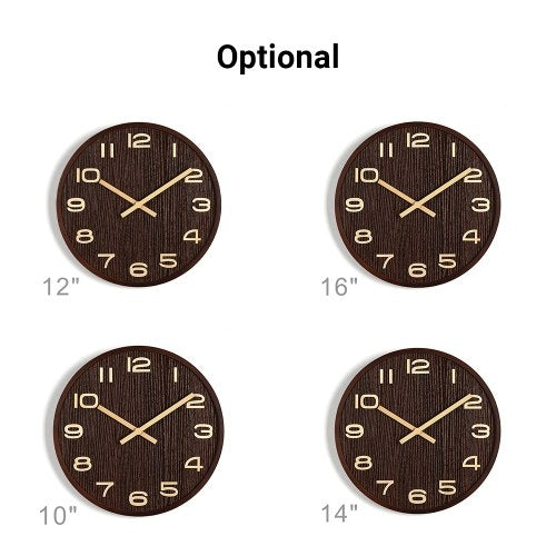 10'' Wooden Decorative Wall Clock