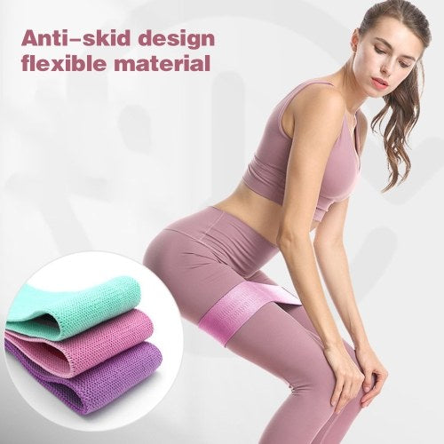 3pcs Exercise Resistance Bands for Legs and Butt Thicken Anti-Slip and Roll Workout Booty Bands