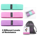 3pcs Exercise Resistance Bands for Legs and Butt Thicken Anti-Slip and Roll Workout Booty Bands