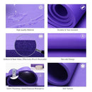 72 x 24 Inches Yoga Mat Non-Slip 10mm Thicknness Exercise Mats with Storage Band and Mesh Bag