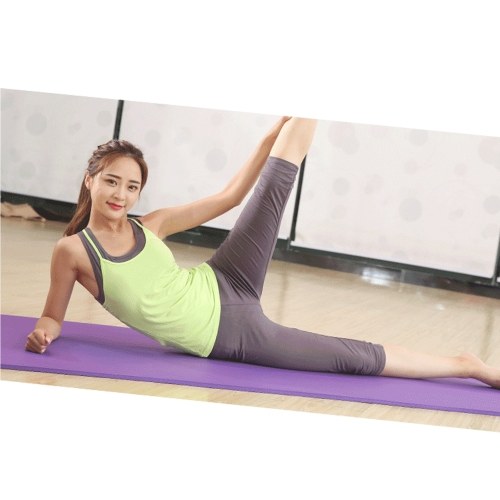 72 x 24 Inches Yoga Mat Non-Slip 10mm Thicknness Exercise Mats with Storage Band and Mesh Bag