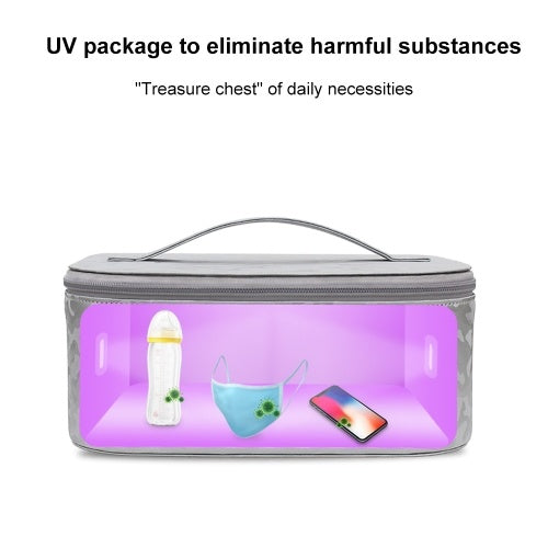 UV Bag Ultraviolet Box Portable UVC Portable USB Rechargeable Cleaning Bag Support Mobile Phone Wireless Charging