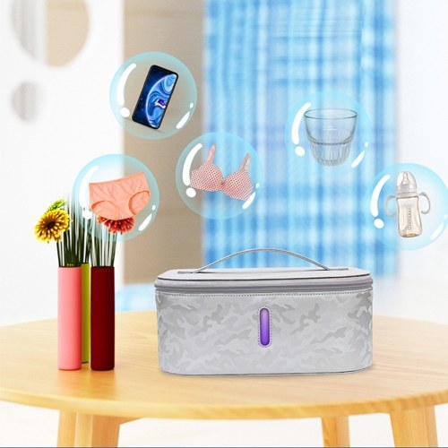 UV Bag Ultraviolet Box Portable UVC Portable USB Rechargeable Cleaning Bag Support Mobile Phone Wireless Charging