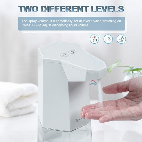 Automatic Spray Dispenser Touchless Hands-free Infrared Motion Sensor Hand Atomizer for Bathroom Home Office School