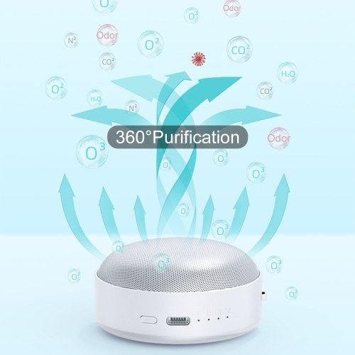 Mini Ozone Generator Air Purifier Odor Eliminator 4 Levels Adjustment Rechargeable Air Cleaner Deodorization