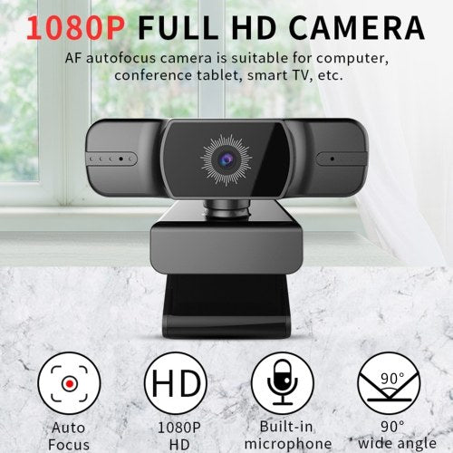 1080P Webcam Auto Focus Live Streaming Webcam USB Web Camera