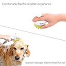 Pet Combing Shower Sprayer Water Sprinkler Brush for Dogs and Cats Handheld Grooming Shower Head with Soft Needles