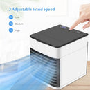 Portable Air Conditioner Personal Desktop Air Cooler Humidifier Air Purification USB Mini Fan with 7 Color LED Light for Home or Office