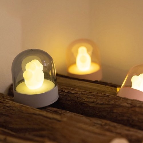 LED Night Lights with Music Cat Claw Shape Lamp 3 Brightness Lighting Night Bedside Lamp for Kids Travel Camping Office Home USB Powered Light-Up Music Box