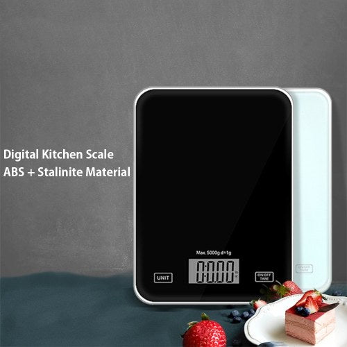 Digital Kitchen Scale 11lb Food Weight High Precision Portable Electronic Scale 5 Units Switchable Auto-off LCD Display Multifunction Scale