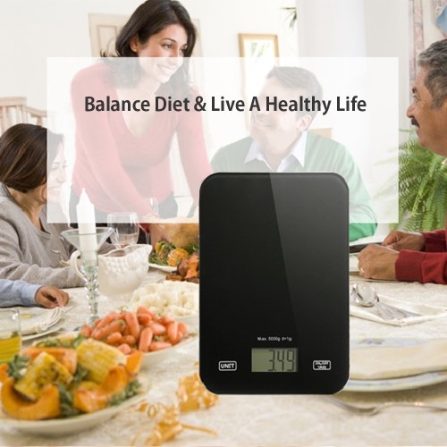 Digital Kitchen Scale 11lb Food Weight High Precision Portable Electronic Scale 5 Units Switchable Auto-off LCD Display Multifunction Scale