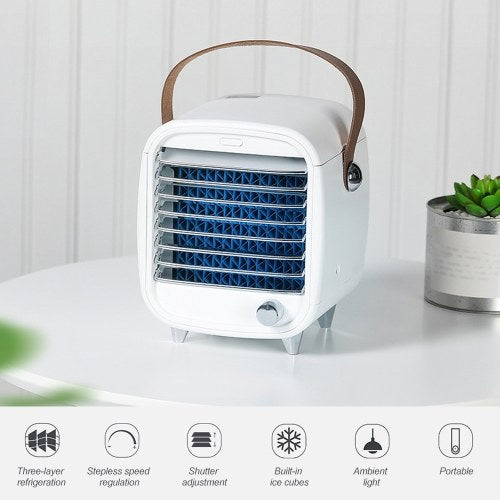 Mini Desktop Air Conditioner Fan Portable Air Purification Noiseless Evaporative Air Humidifier Purifier