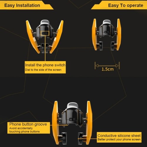 وحدة تحكم في ألعاب الهاتف المحمول، زر حساس للتصويب والتصويب، زر مساعد ليتل بي، زر تحكم سريع في إطلاق النار، عصا تحكم لتشغيل الألعاب لـ PUBG/Knives Out/Rules of Survival، مساعد PUGB لأجهزة Android/iPhone
