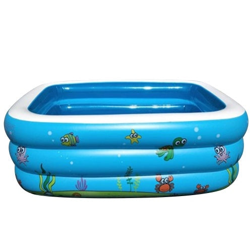 110cm Inflatable Pool Family Swimming Pool Inflatable Swimming Kiddie Pools 2 Individual Air Chambers