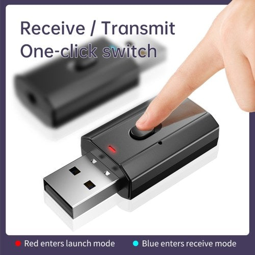 4 in 1 USB BT Wireless Adapter Transmitter Receiver Music Audio for PC TV Car Hands-free 3.5mm AUX Adaptor