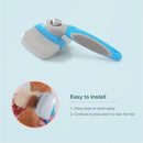 Self Cleaning Slicker Brush Dog Brush Pets Push Hair Comb Pet Retractable Grooming Tool Stainless Steel Pins for Dog Cat and