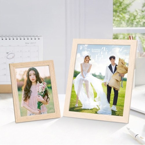 8 Inch Wooden Picture Frame Natural Eco Wood Photo Frame with High Definition Acrylic for Wall Hanging and Tabletop Photo Display