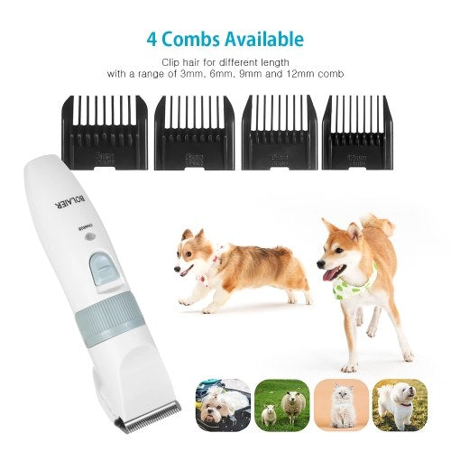 Pet Grooming Clippers Pet Hair Clipper Low Noise Trimmer Dog Trimming Cordless Clipper Kit Rechargeable Shavers for Pet