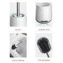 Toilet Brush and Holder Wall-mounted/Floor-standing Bristles Toilet Brush Cleaner No-drilling Bathroom Deep Cleaning Toilet Bowl Brush