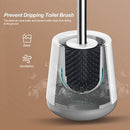 Toilet Brush and Holder Wall-mounted/Floor-standing Bristles Toilet Brush Cleaner No-drilling Bathroom Deep Cleaning Toilet Bowl Brush