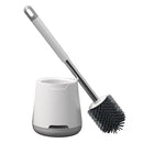 Toilet Brush and Holder Wall-mounted/Floor-standing Bristles Toilet Brush Cleaner No-drilling Bathroom Deep Cleaning Toilet Bowl Brush