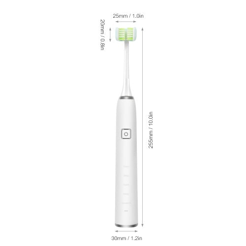 Triple Bristle Electric Toothbrush for Adults with 3D Soft Brush Head 5 Brushing Modes 2 Min Timer