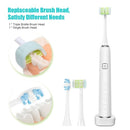 Triple Bristle Electric Toothbrush for Adults with 3D Soft Brush Head 5 Brushing Modes 2 Min Timer