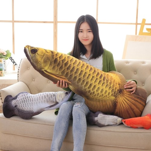 Realistic Plush Simulation Doll Fish, Funny Interactive Pets Chew Bite Supplies for Cat/Kitty/Kitten Fish Flop Cat Toy Catnip Toys