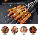 12 Pcs 13.3 Inches Kabob Skewers Flat Metal BBQ Skewers Stainless Steel Kebob Sticks