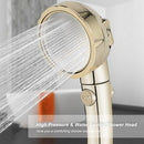 3 Spray Settings Shower Head with ON/Off Pause Switch Water Saving High Pressure Handheld Showerhead G1/2 Adjustable Bathroom Shower Head Bath Handheld Shower Head Replacement